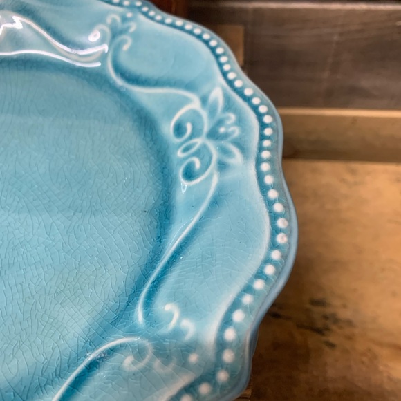 Set of 3 Pioneer Woman Denim Blue Salad Plates - Picture 4 of 6